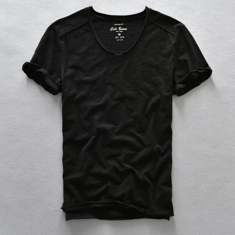 Claus - T-shirt à col en V - Confortable - Homme