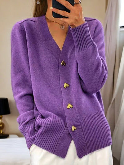 Élina - Cardigan automne chaud femme
