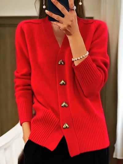 Élina - Cardigan automne chaud femme