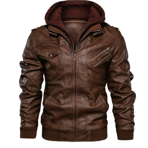 Léo - Veste chaude en cuir homme