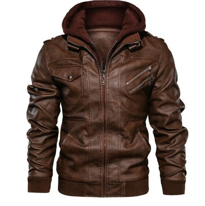 Léo - Veste chaude en cuir homme