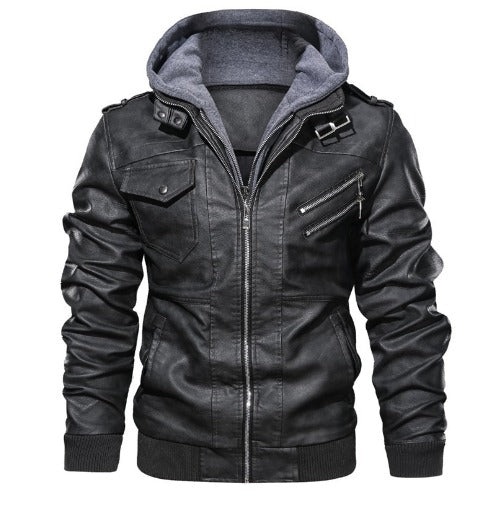 Léo - Veste chaude en cuir homme