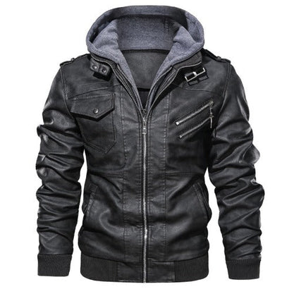 Léo - Veste chaude en cuir homme
