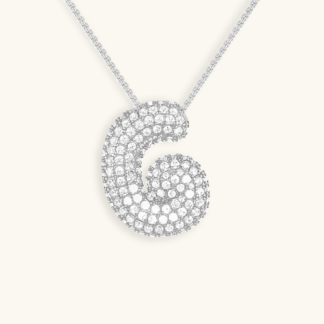 Collier Initiale Diamant – Bubble