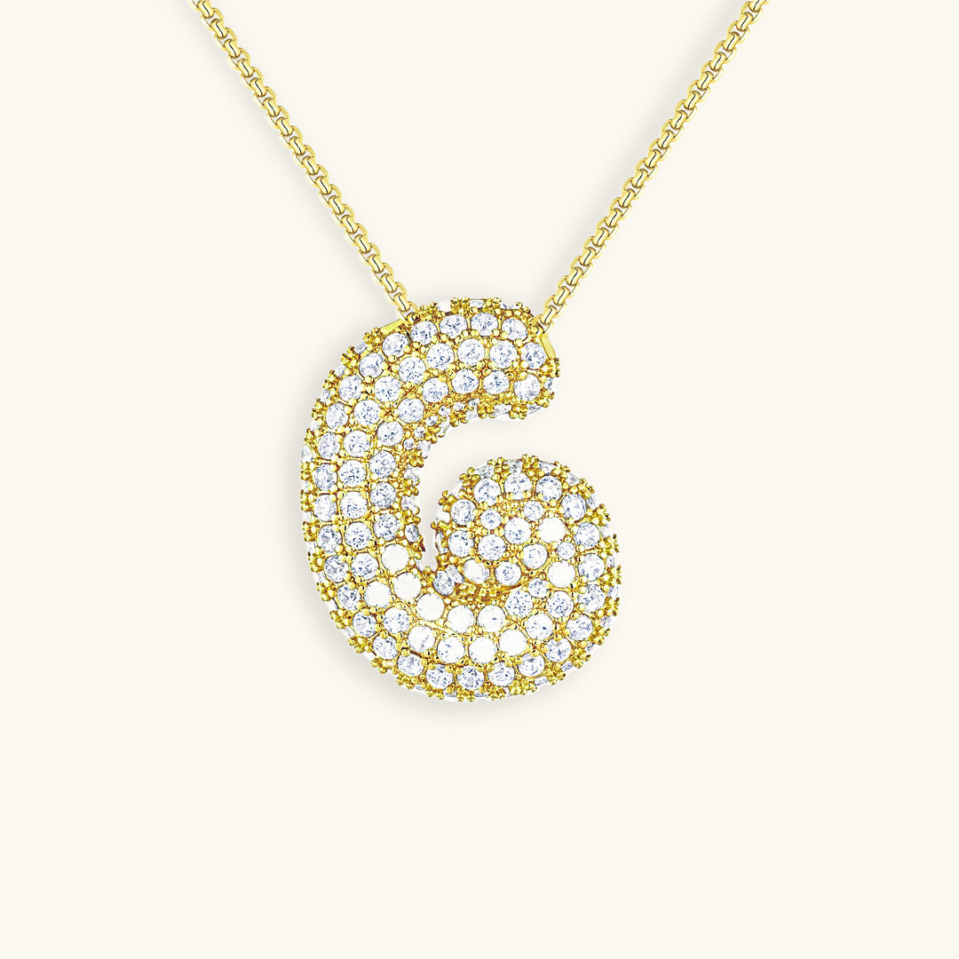 Collier Initiale Diamant – Bubble