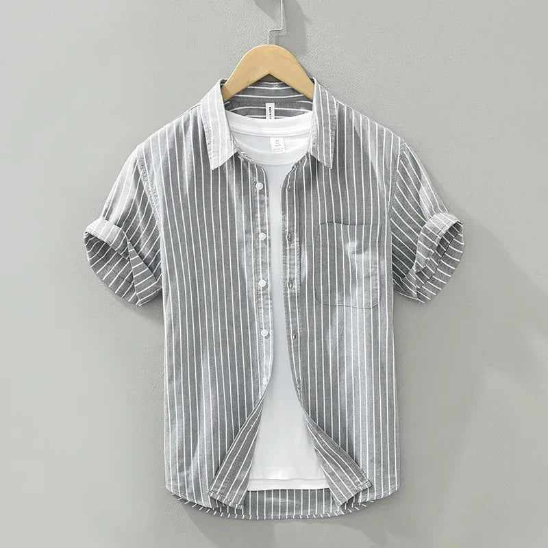 Blaine - Chemise à Rayures Décontractée - Intemporelle - Hommes