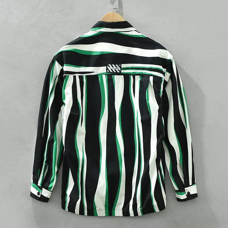 Camiel - Chemise à rayures vertes - Élégant - Hommes
