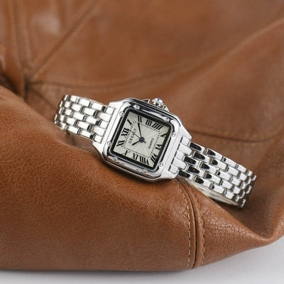 Classic Luxury - Montre De Luxe Fashion Square Quartz Bracelet Acier Argenté