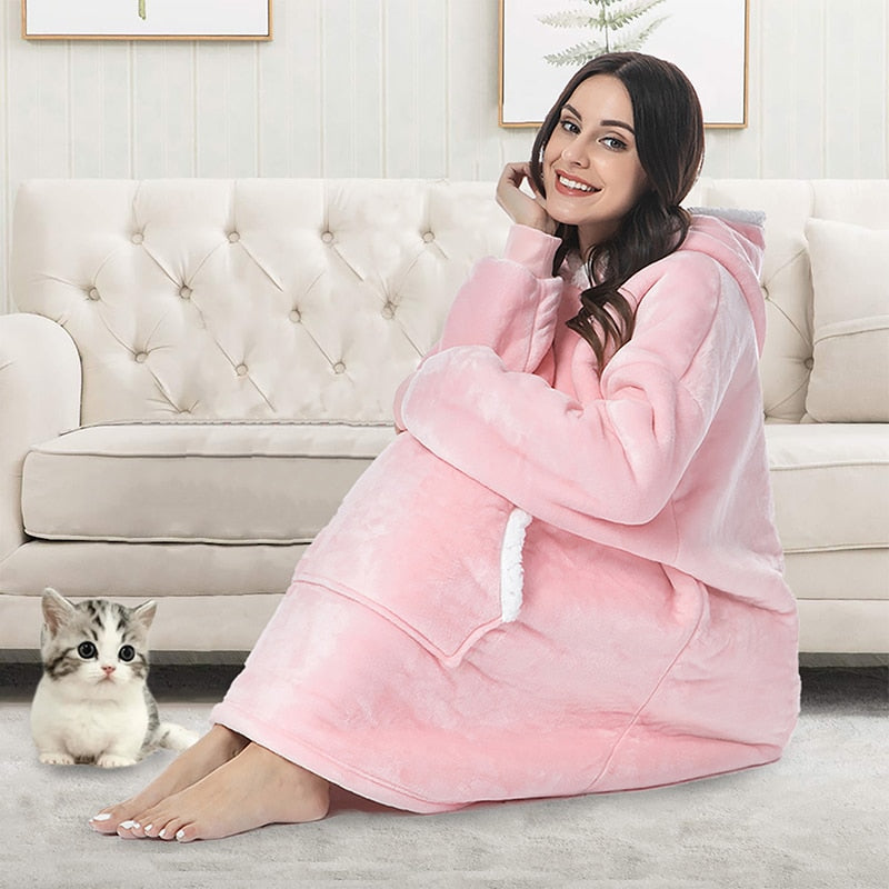 Mila - Pull femme plaid oversize