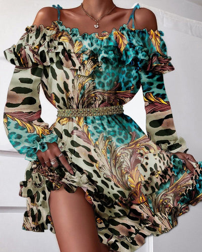 Janne - Mini Robe Léopard - Off-Shoulder Et Élégante - Femmes