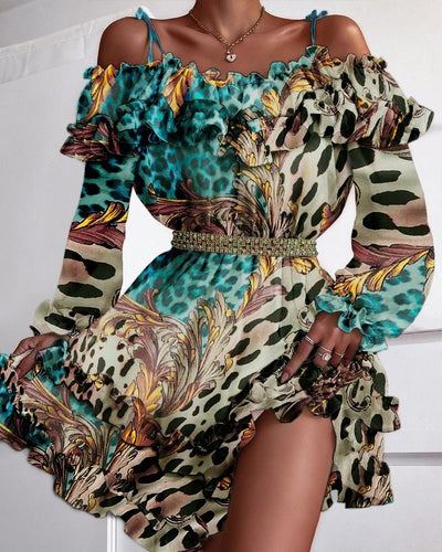 Janne - Mini Robe Léopard - Off-Shoulder Et Élégante - Femmes
