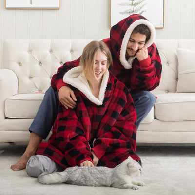 Mila - Pull femme plaid oversize