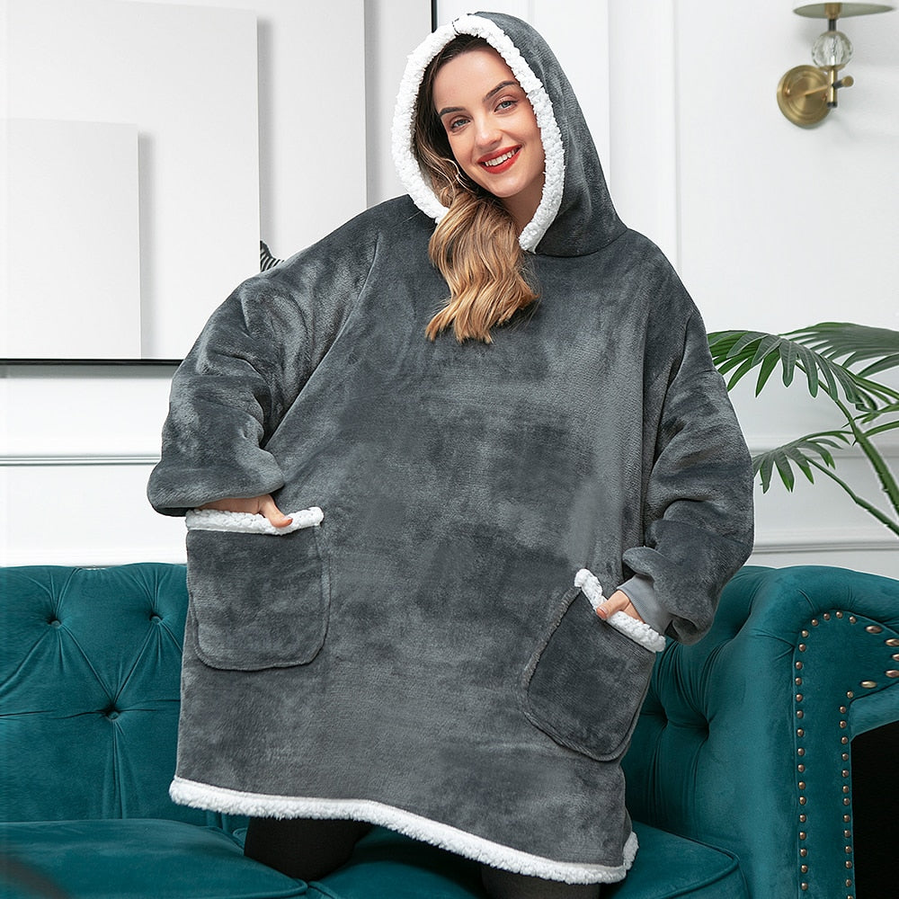 Mila - Pull femme plaid oversize