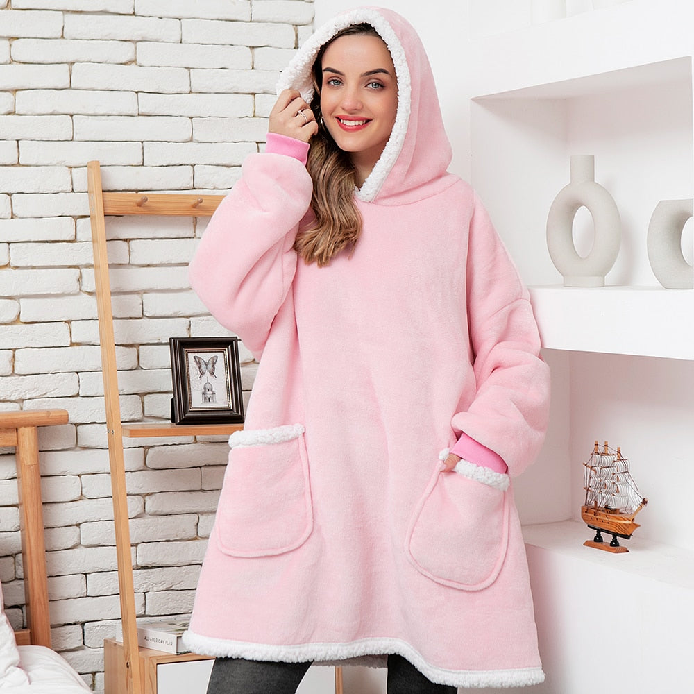 Mila - Pull femme plaid oversize