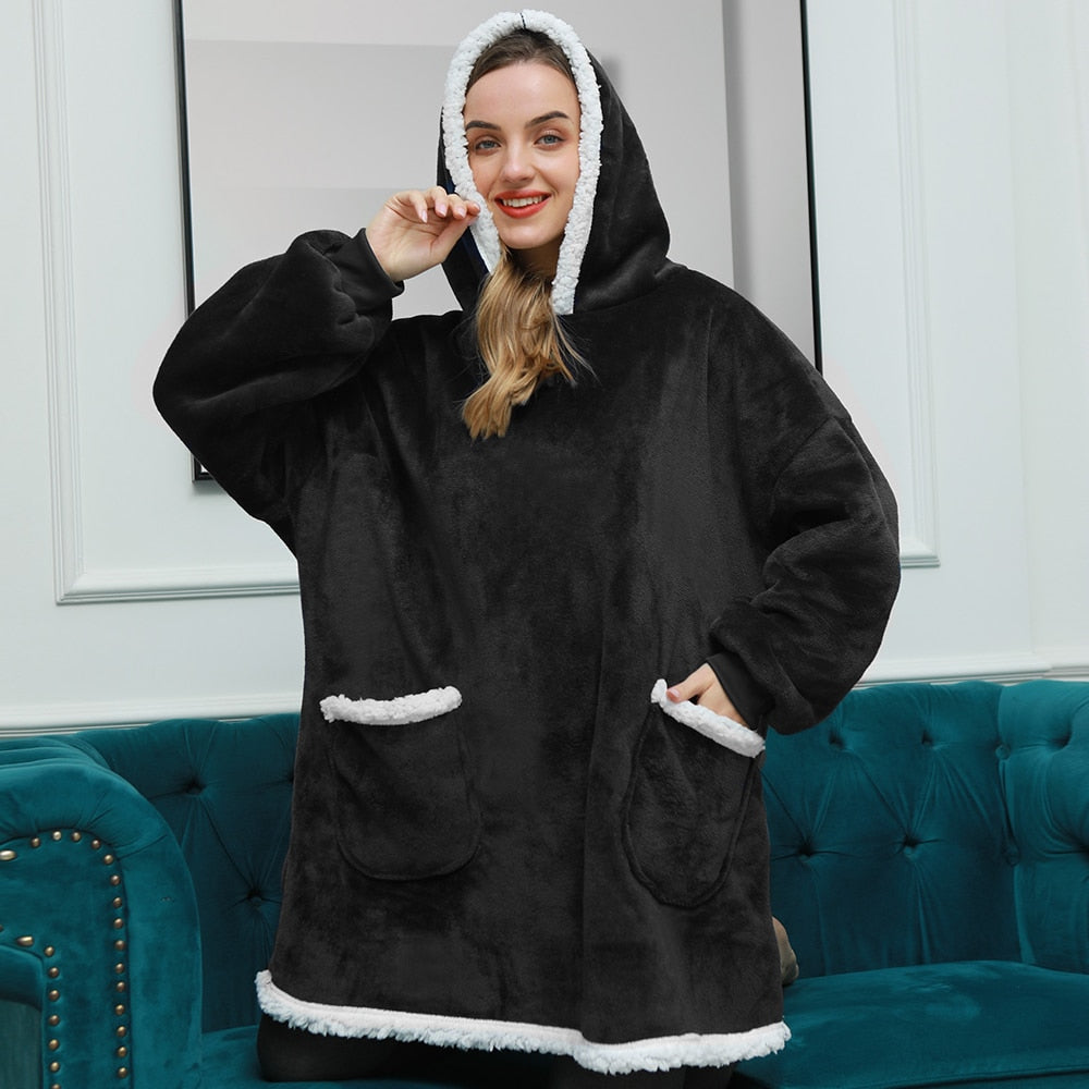 Mila - Pull femme plaid oversize