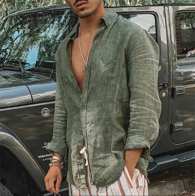 Daan - Chemise en Lin - Respirant - Style Décontracté - Hommes