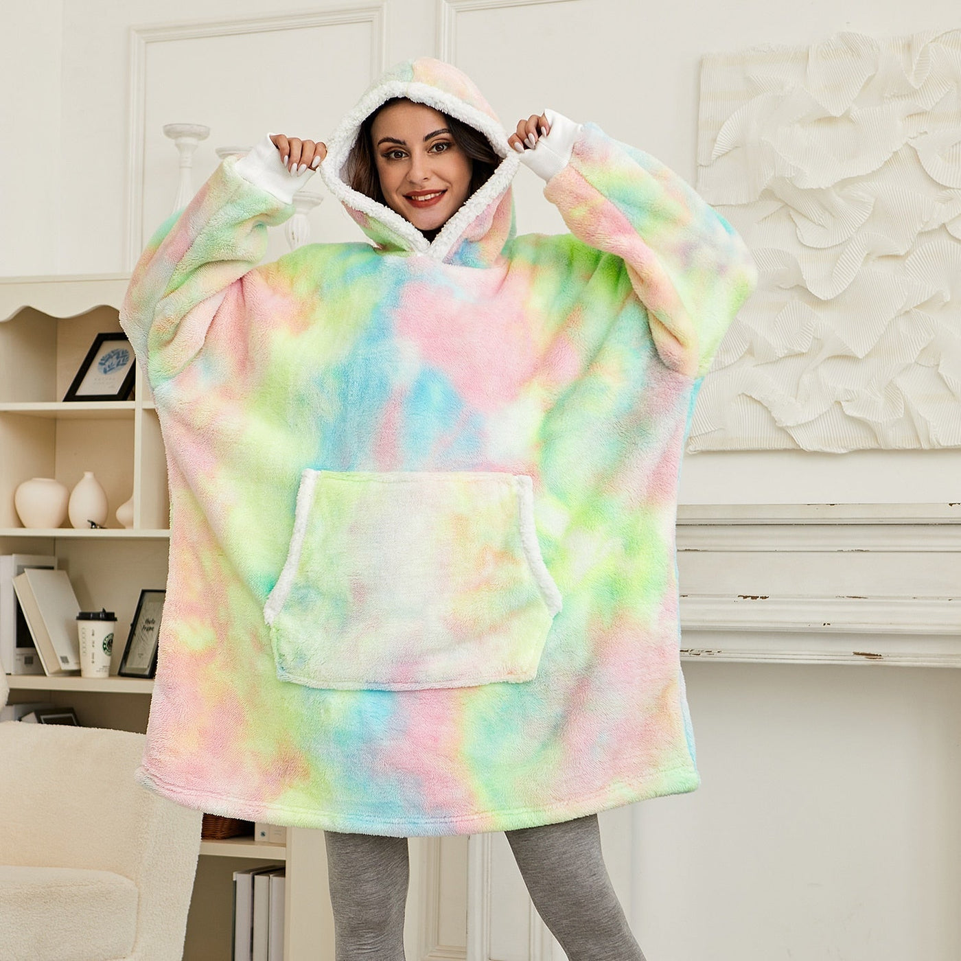 Mila - Pull femme plaid oversize