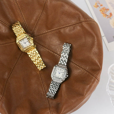 Classic Luxury - Montre De Luxe Fashion Square Quartz Bracelet Acier Argenté