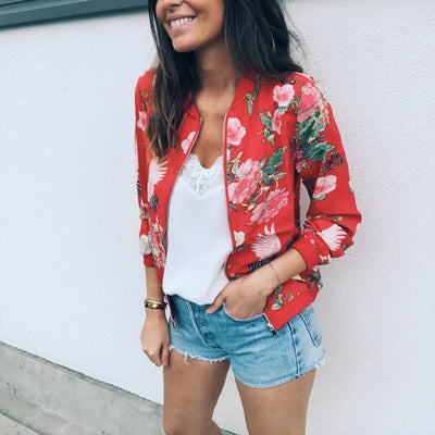 Hazel | Veste bomber avec imprimé floral tendance
