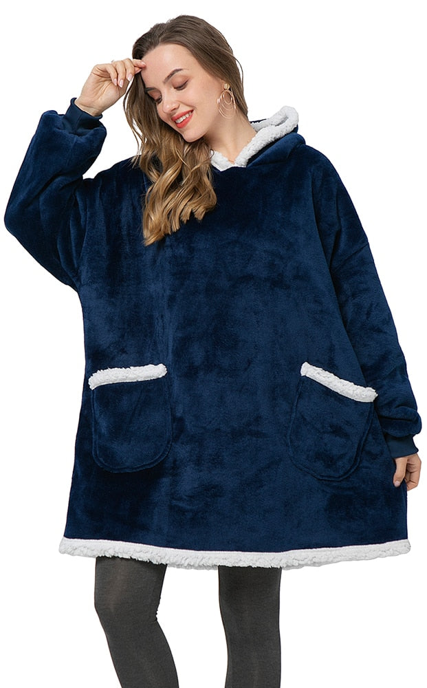 Mila - Pull femme plaid oversize