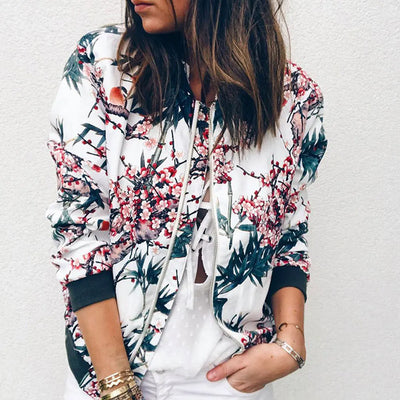 Hazel | Veste bomber avec imprimé floral tendance