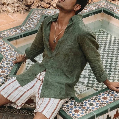 Daan - Chemise en Lin - Respirant - Style Décontracté - Hommes