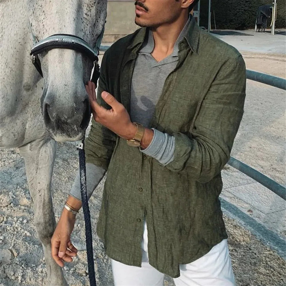 Daan - Chemise en Lin - Respirant - Style Décontracté - Hommes
