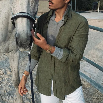 Daan - Chemise en Lin - Respirant - Style Décontracté - Hommes
