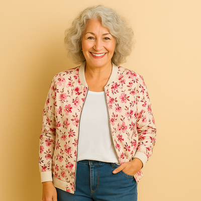 Hazel | Veste bomber avec imprimé floral tendance