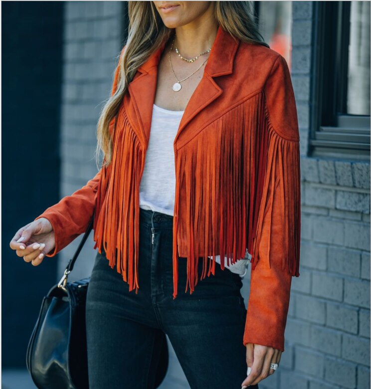 Sofia - Veste Femme À Franges