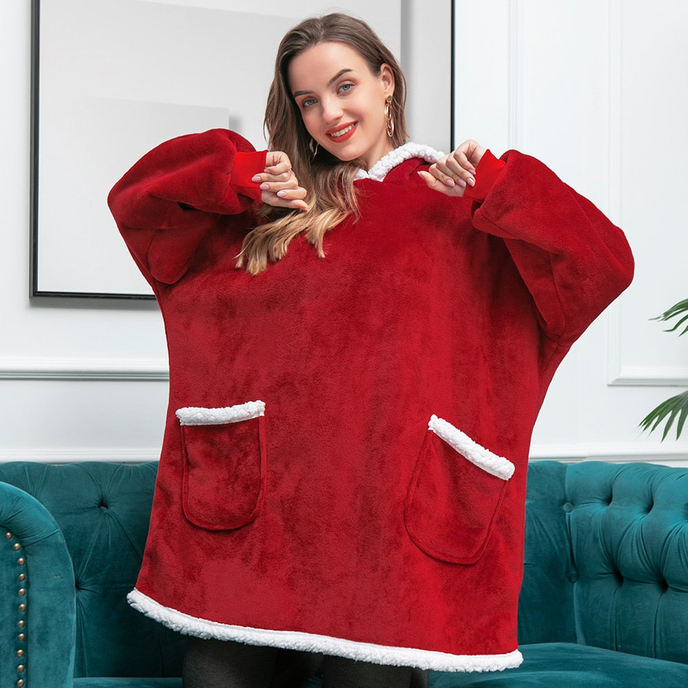 Mila - Pull femme plaid oversize