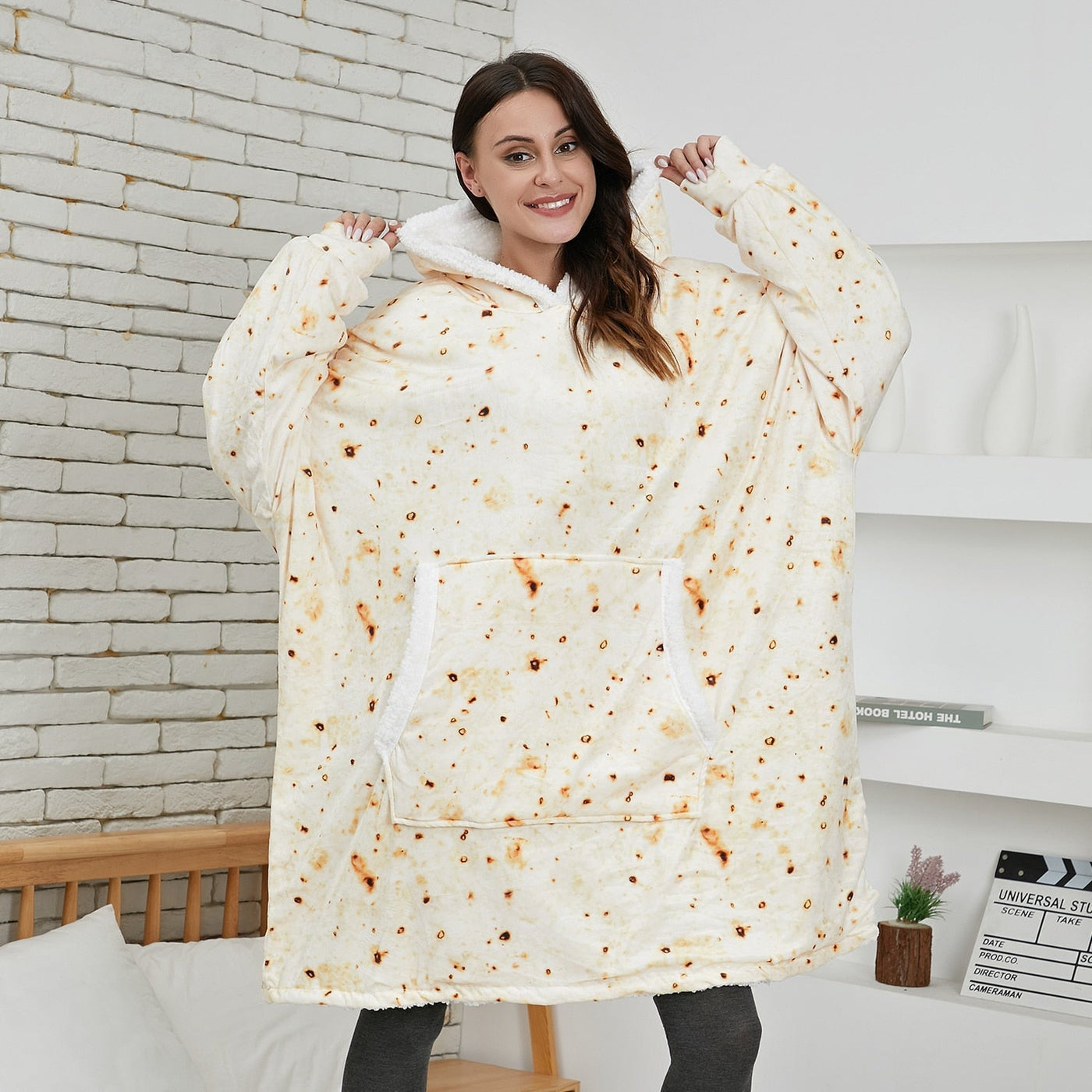 Mila - Pull femme plaid oversize