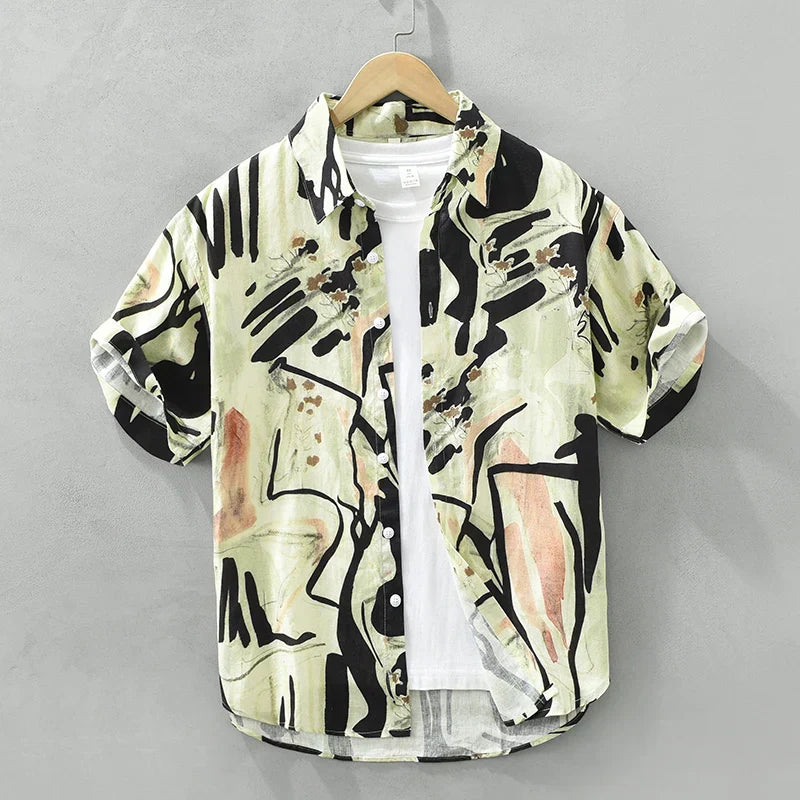 Jason - Chemise imprimée créative - Décontractée - Hommes