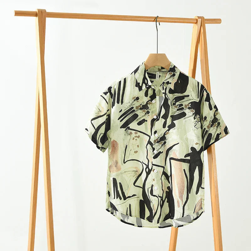 Jason - Chemise imprimée créative - Décontractée - Hommes