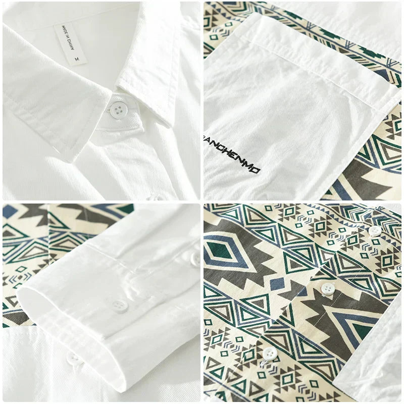 Kane - Chemise Patchwork Décontractée - Élégant - Hommes