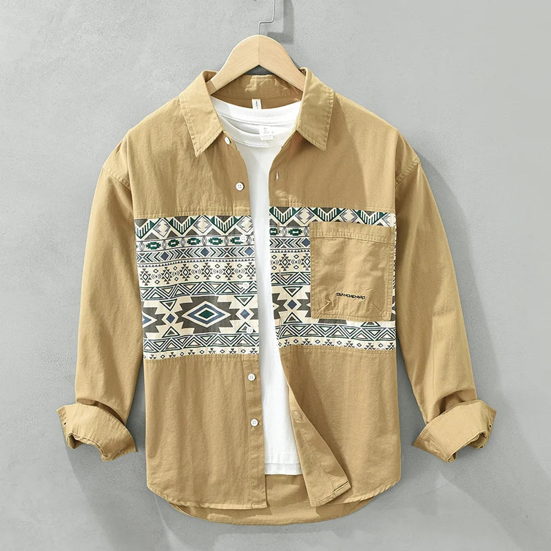 Kane - Chemise Patchwork Décontractée - Élégant - Hommes