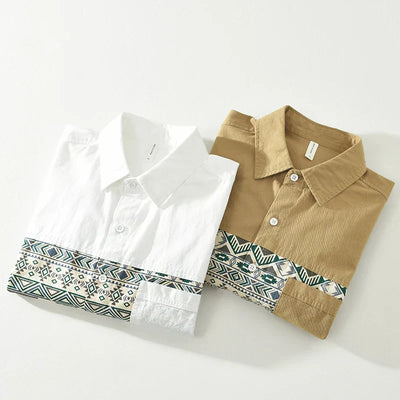Kane - Chemise Patchwork Décontractée - Élégant - Hommes