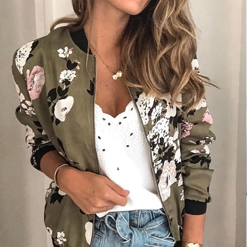 Hazel | Veste bomber avec imprimé floral tendance