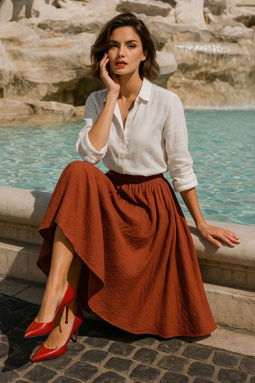 Inessa | Jupe maxi d'été en lin