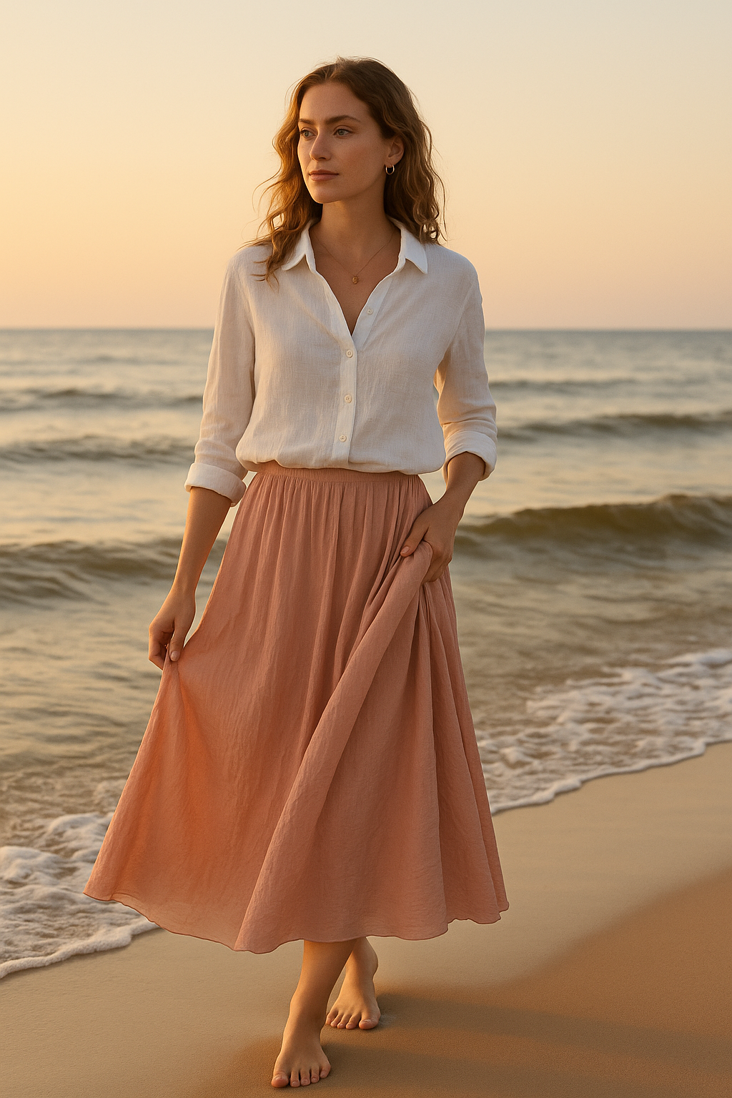 Inessa | Jupe maxi d'été en lin