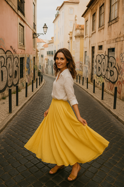 Inessa | Jupe maxi d'été en lin