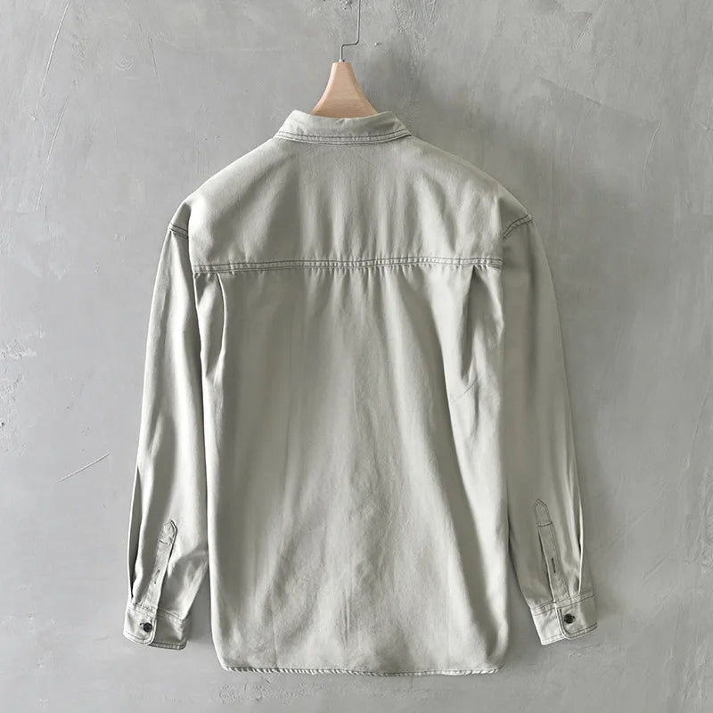 Dre - Chemise en denim cargo - Décontracté - Hommes
