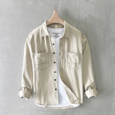 Dre - Chemise en denim cargo - Décontracté - Hommes
