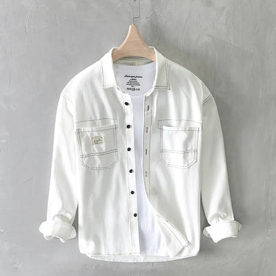 Dre - Chemise en denim cargo - Décontracté - Hommes