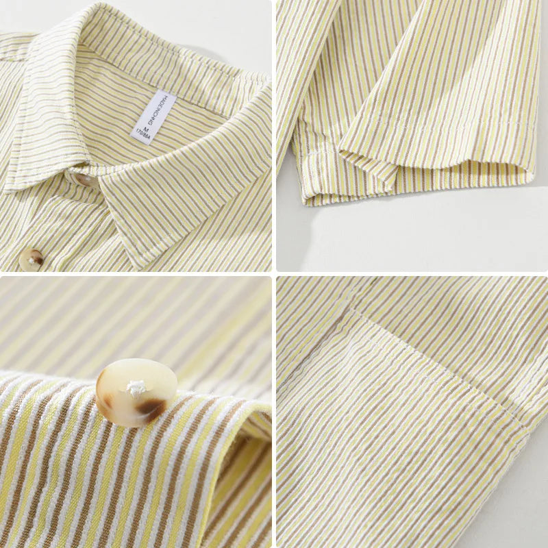 Hudson - Chemise décontractée à rayures - Respirante - Hommes