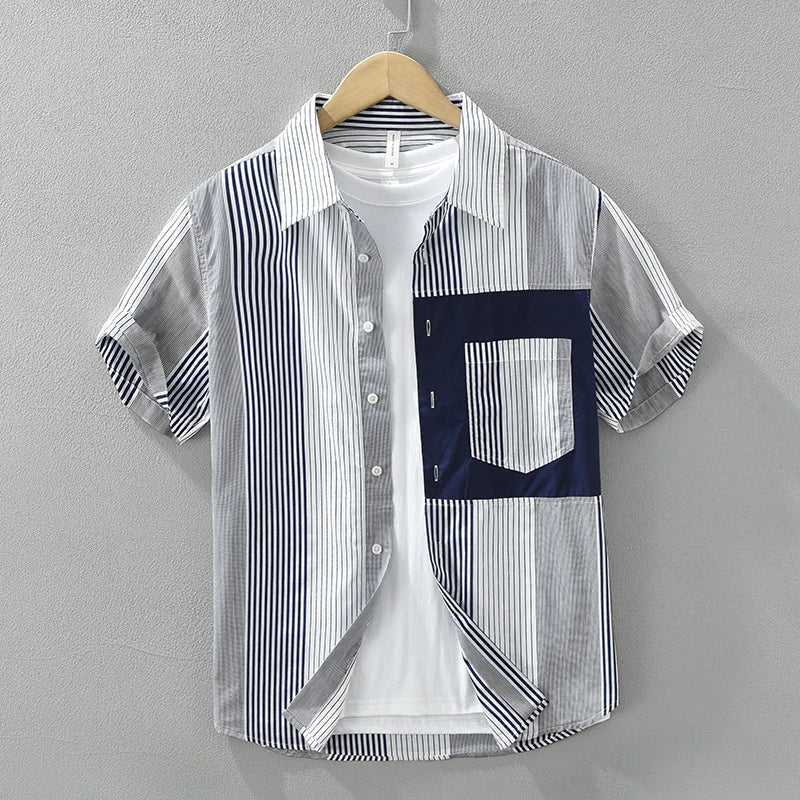 Huib - Chemise Rayée - Élégance Décontractée - Hommes