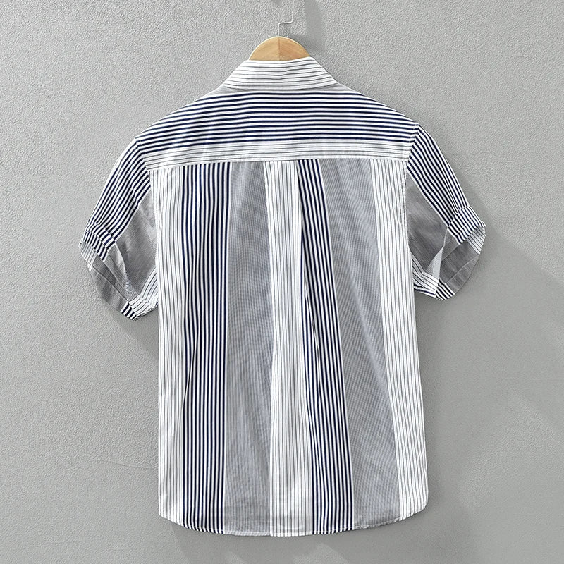 Huib - Chemise Rayée - Élégance Décontractée - Hommes