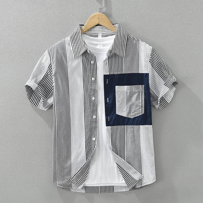 Huib - Chemise Rayée - Élégance Décontractée - Hommes