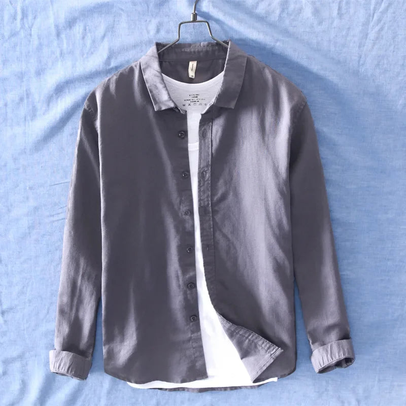 Miles - Chemise en lin - Décontractée - Hommes