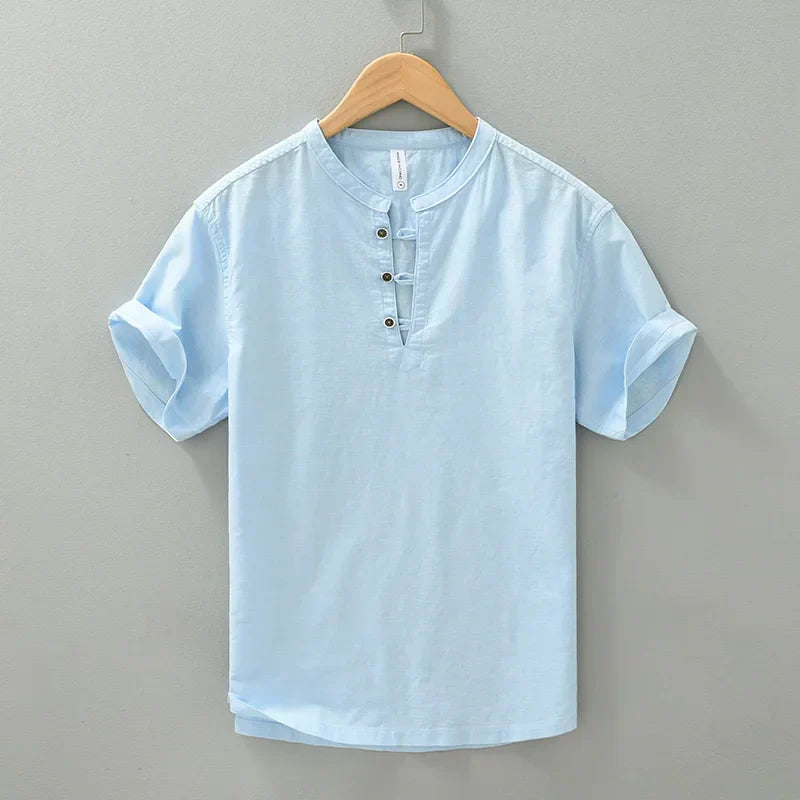 Alois - Chemise en Lin - Décontractée - Respirante - Hommes